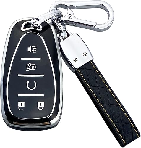 Funda para Llavero Compatible con Chevy Camaro Cruze Equinox Malibu Traverse Blazer Volt Bolt Sonic Trax