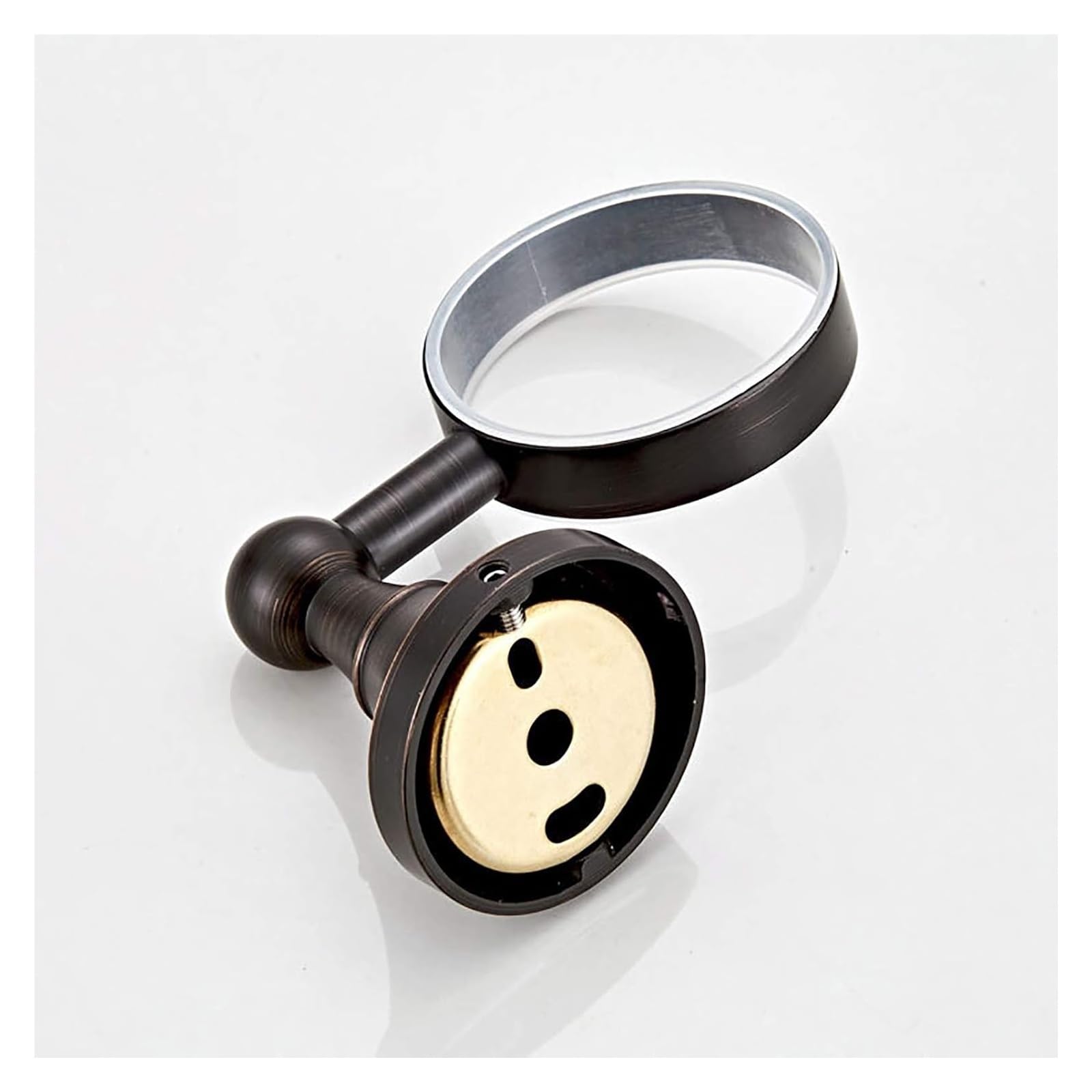 Jabonera, jabonera montada en la Pared Material de latón Soporte for jabón antioxidante Instalación con Orificio Adecuado for fregaderos de baño y Cocina(Black Bronze)
