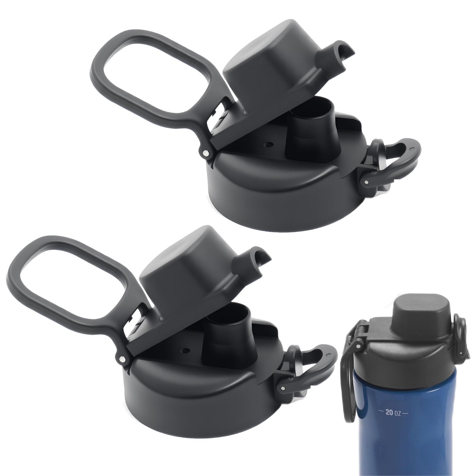 Water Bottle Lid Replacement Fit for Contigo Water Bottles 20oz 24oz and 32oz, Leak-proof and Dishwasher Save 2 Pack
