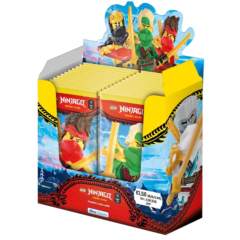 Bundle mit Ninja go Serie 11 Trading Cards - 1 Display (36 Booster) + Exklusive Collect-it Hüllen