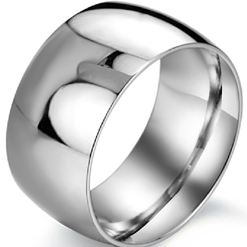 Jude Jewelers12mm Stainless Steel Classical Simple Plain Wedding Band Ring