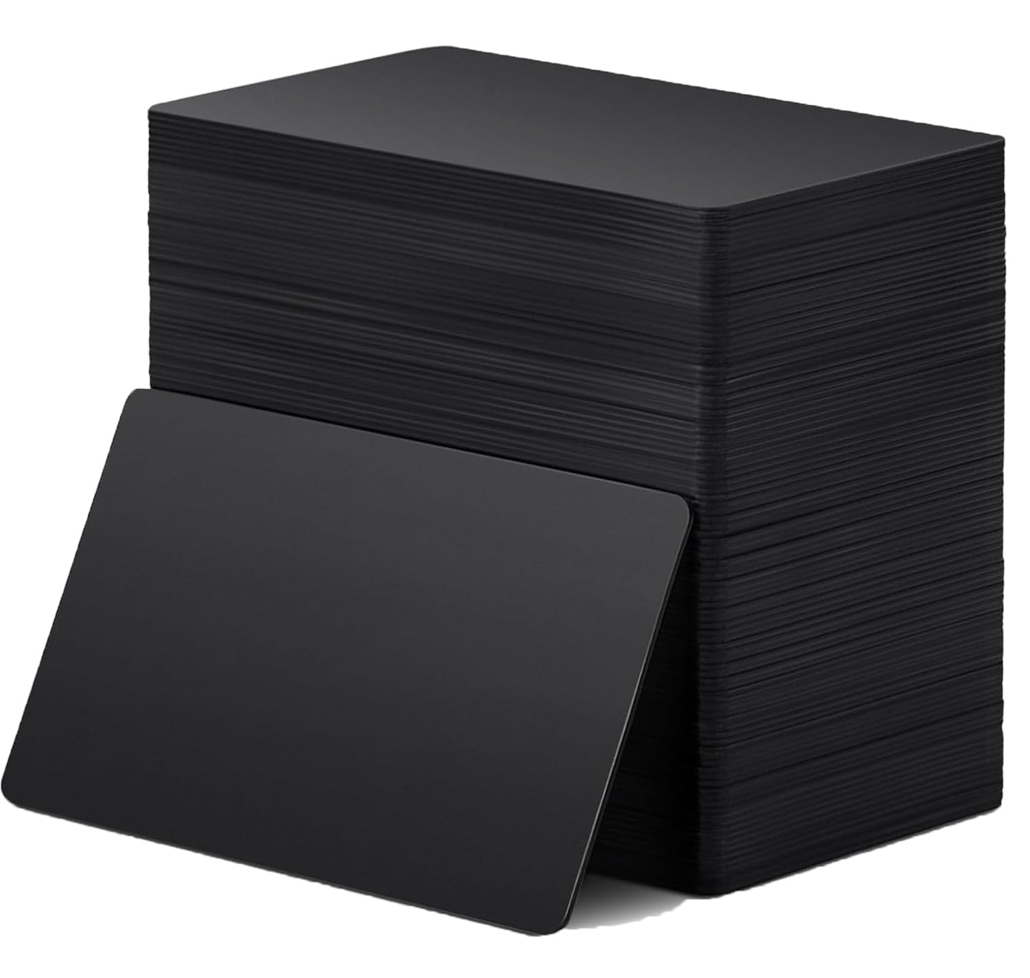 500 Pack-Premium Blank PVC Cards, Lumanious CR80 30Mil (CR8030) Graphic Quality Black Plastic Cards for Most Photo ID Badge Printers — image 1