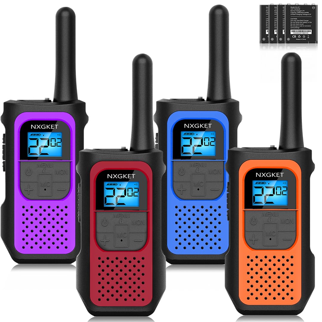 NXGKET 5 Miles Walkie Talkies Long Rnage, FRS, frsUSB-C Rechargeable, NOAA