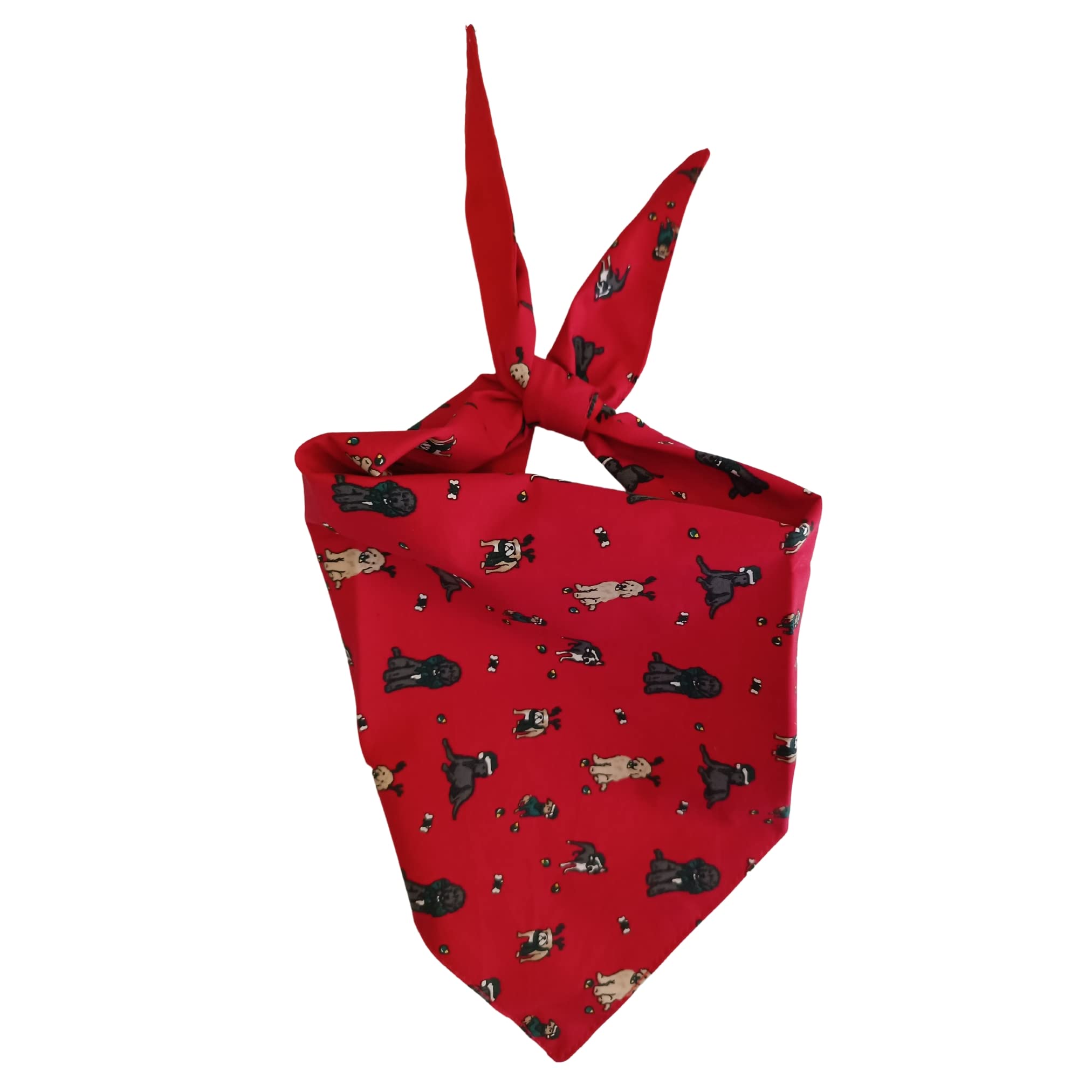 All For Fur Dog & Cat Bandanas | Premium Material | Knot & Tie | Red Dogs (B0BW6B4JMZ) Amazon Price History, Amazon Price Tracker