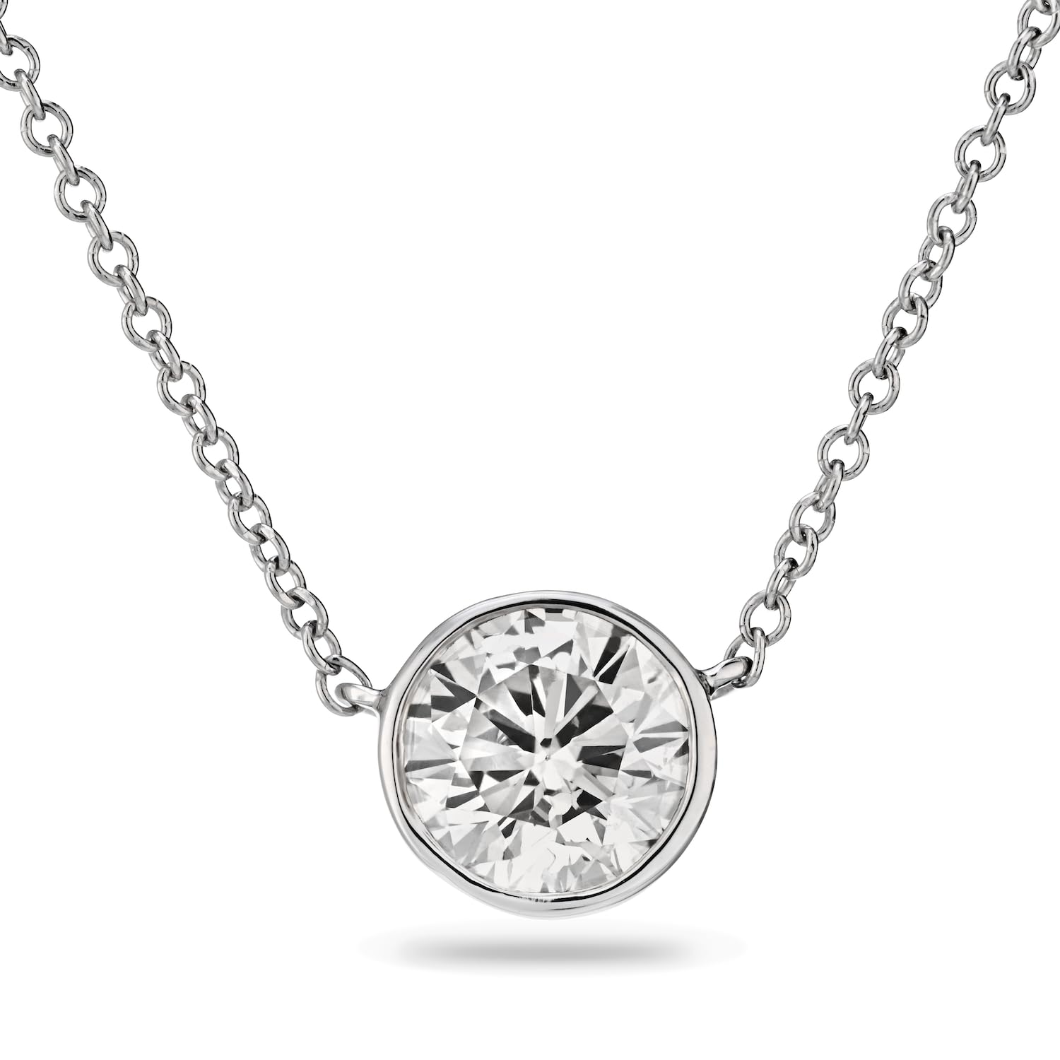 The Diamond Channel Bezel Set Pendant