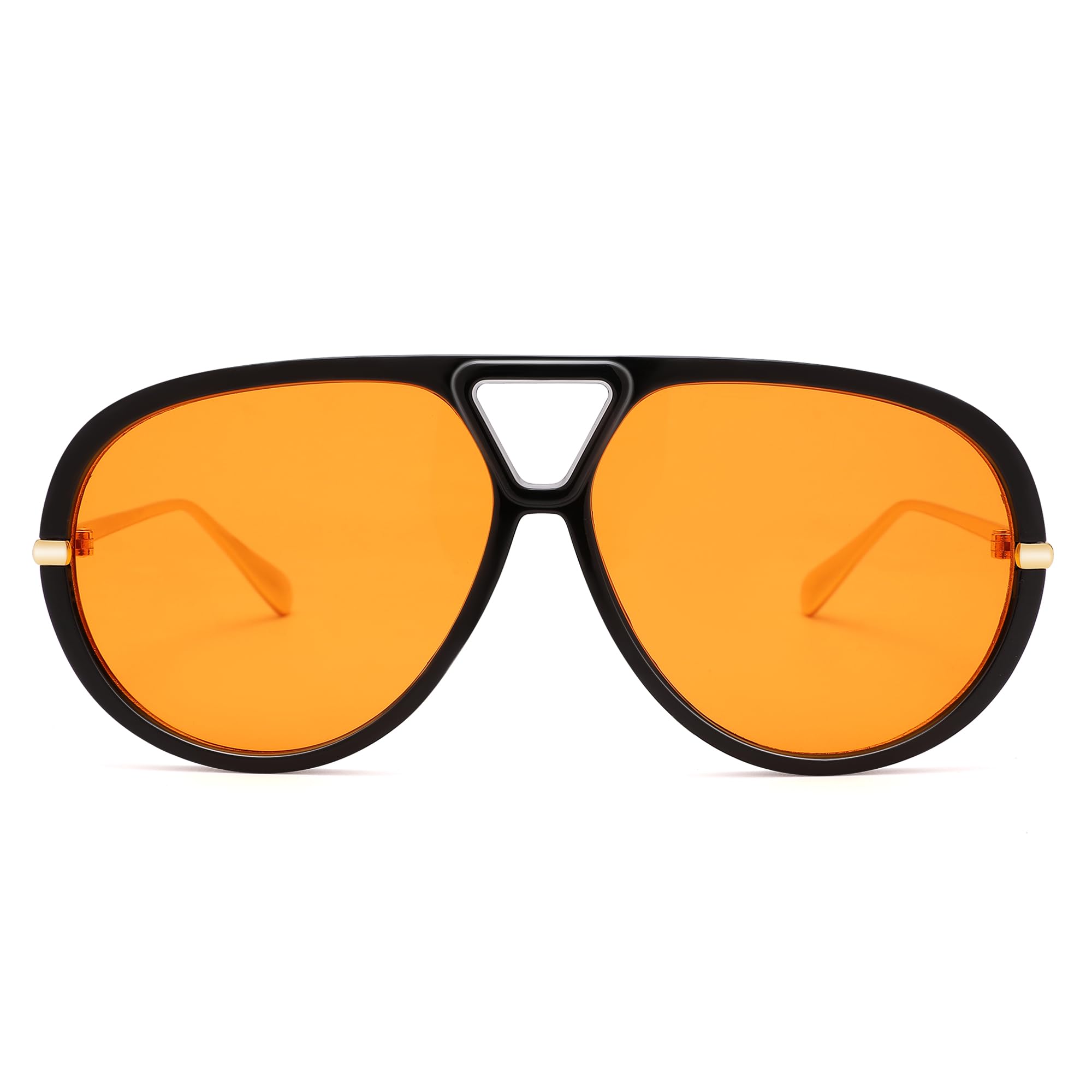 Oversized Aviator Sunglasses for Women Men Trendy Retro Round Sun Glasses Vintage Shield Shades UV Protection
