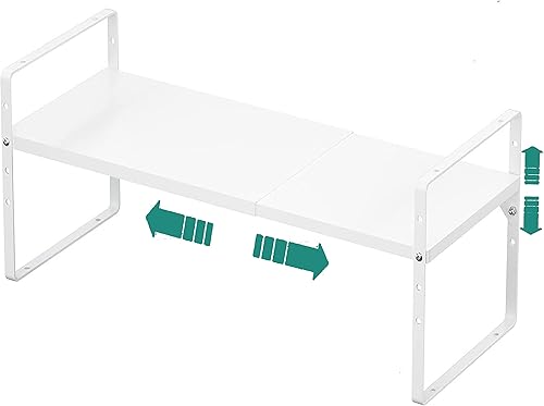 Estante organizador de gabinete expandible, estante apilable de almacenamiento para mostrador de cocina, estante de despensa de altura ajustable,