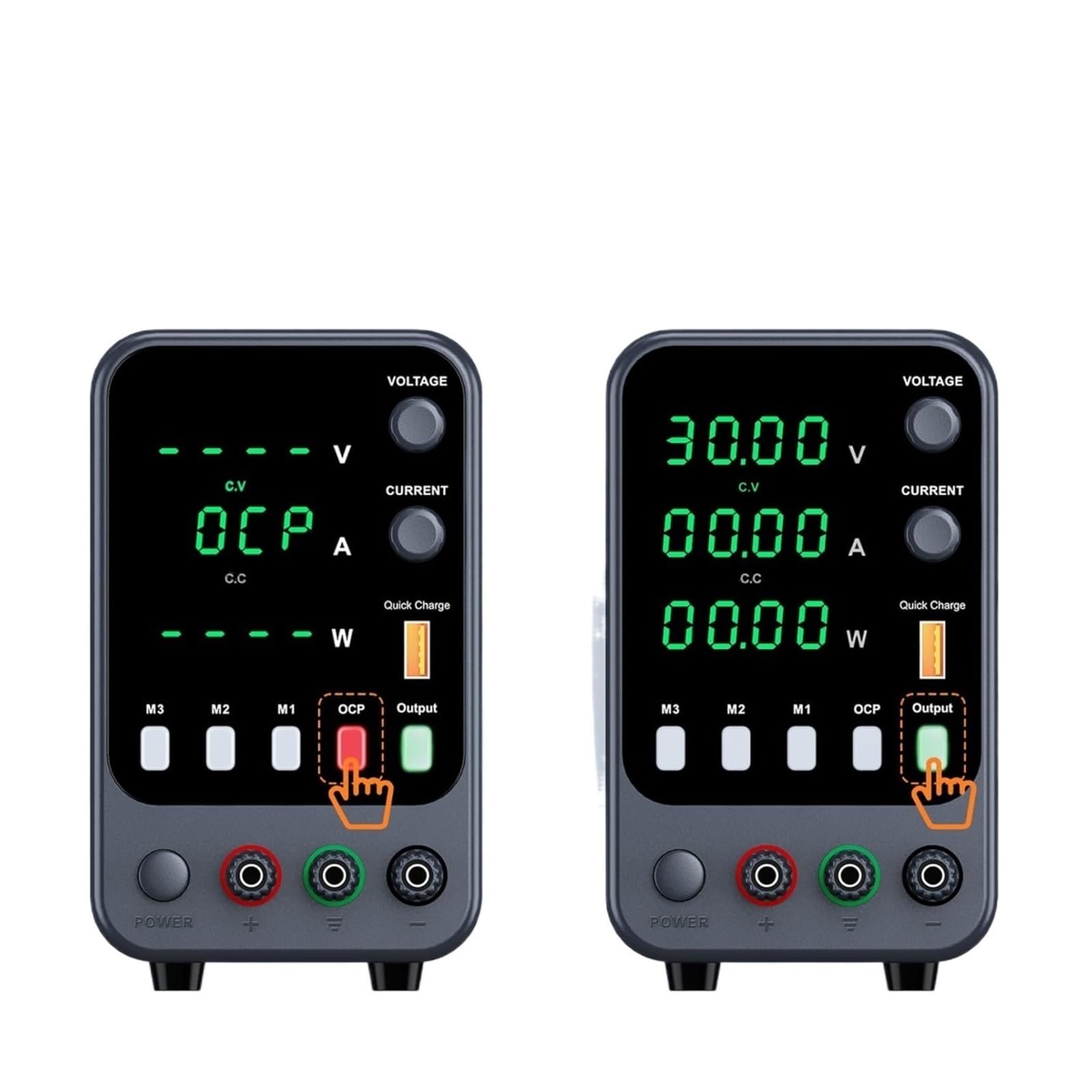 alimentación CC digital Fuente de alimentación CC ajustable, fuente de alimentación de laboratorio de 30 V 10 A, fuente de alimentación conmutada con almacenamiento de memoria, carga rápida USB de 5 V