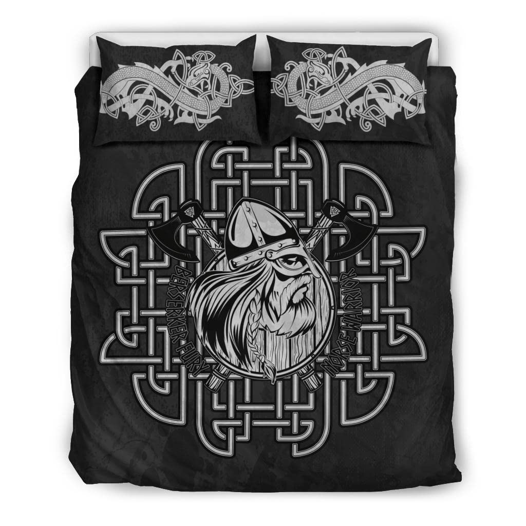 Housse de couette Viking Odin 3D 228x228 cm avec ses 2 taies d'oreiller