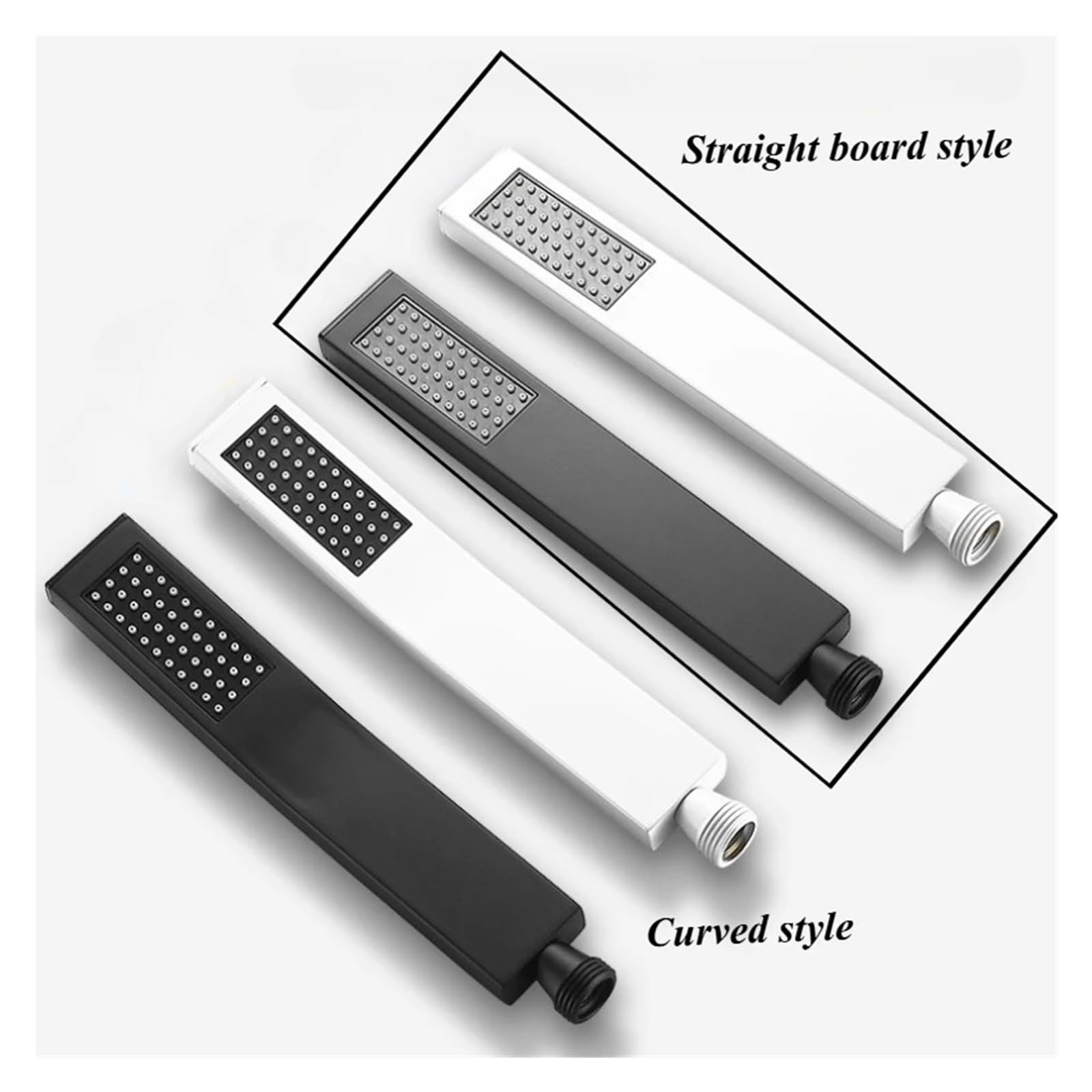 Genérico Rociador de Ducha Mano Acero Inoxidable - Alta Presión Cuadrado(Brass Black a)