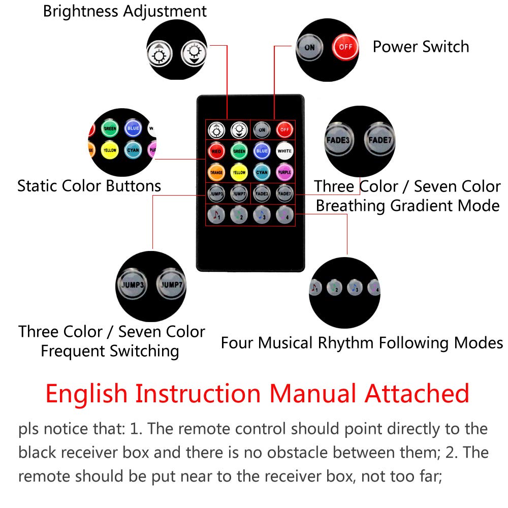 Music Car Strip Light Car LED Strip Lights Under Dash Lighting Kit Interior Multi Color With Sound Active Function And Wireless Remote Control Car