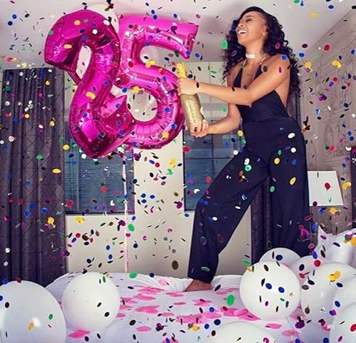 Vista 853 de Globos de números 0 de 40 pulgadas, globos negros de números para números 10, 20, 30, 40, 50, 60, 70, 80, 90, 100, globos de números 10, 20, 30, 40