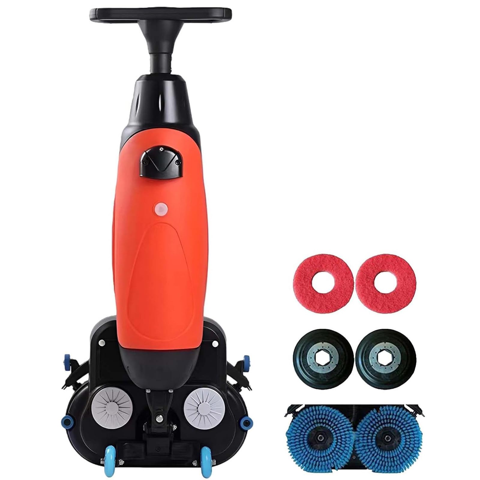 Máquina eléctrica de limpieza de pisos, cepillos dobles giratorios de 17 pulgadas, tanques de agua dobles para uso industrial y comercial, limpiador de suelos de madera dura resistente