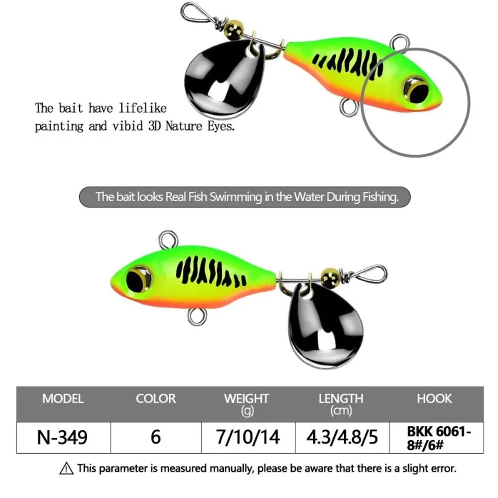 Nuovo Wobble Rotante In Metallo VIB Vibrazione Bait Spinner Cucchiaio Jig Esche Da Pesca 7g 10g 14g Artificiale Esche Dure Paillettes Pesca Lure