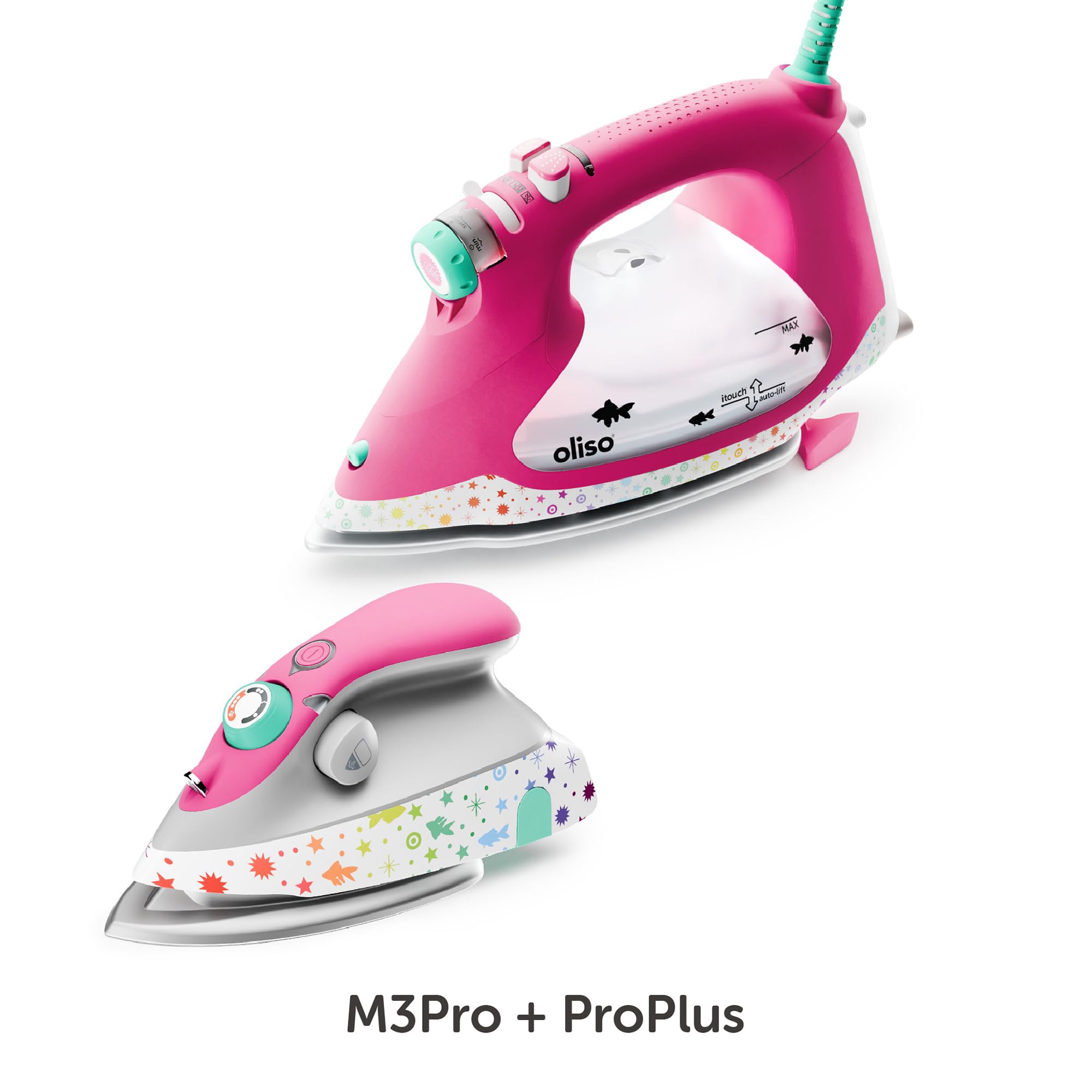 M3Pro Textile Compact Fabric Project Ferro da stiro a vapore con poggiaferro caldo Solemate, Tula Pink