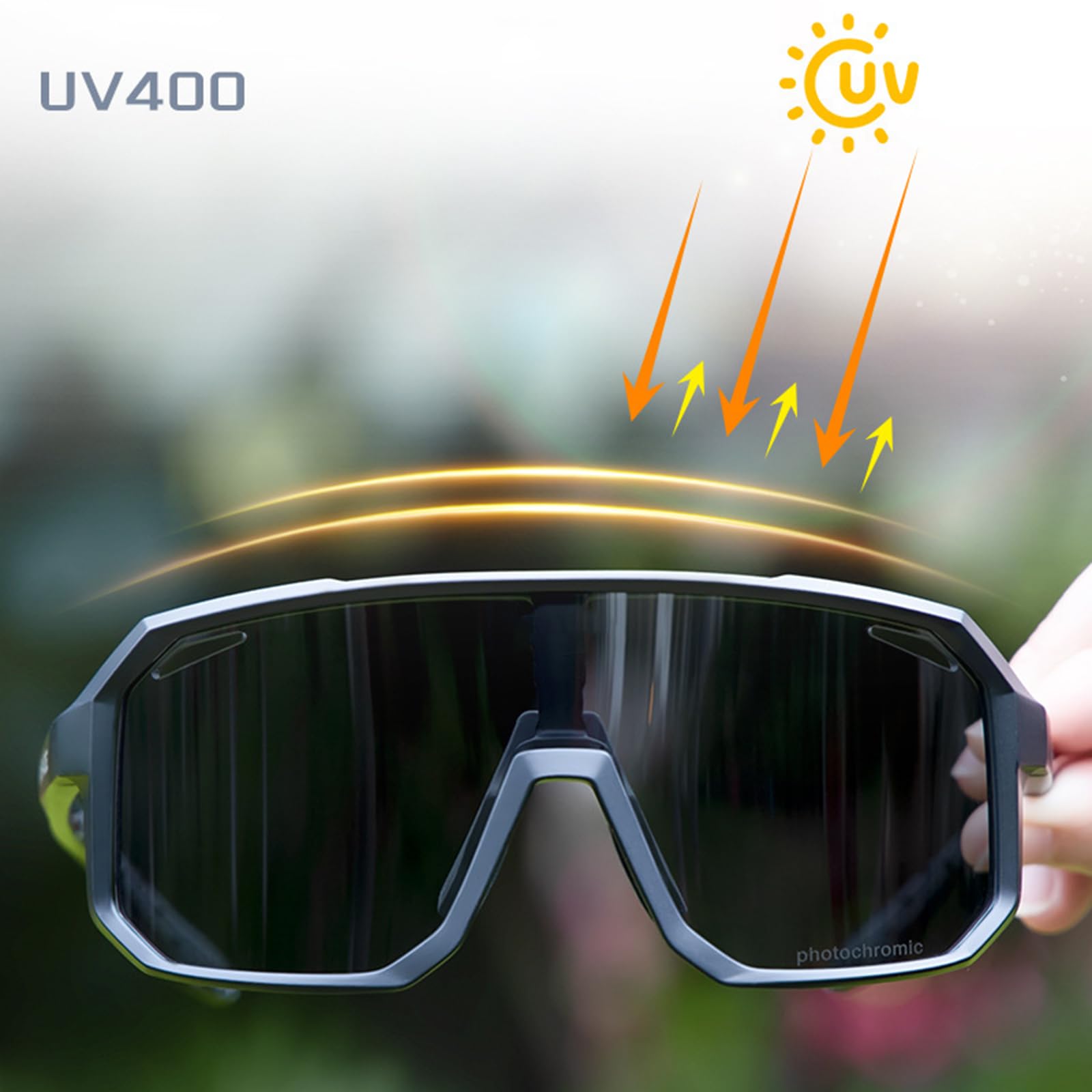 Fotochromowe okulary rowerowe outdoorowe sportowe rowery okulary lekkie elastyczne gogle do roweru szosowego okulary przeciwsłoneczne sporty na świeżym powietrzu rower