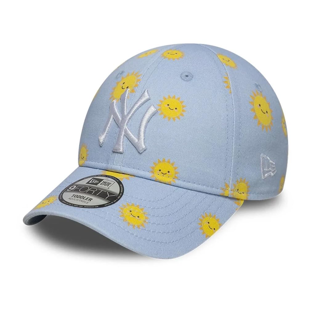 New Era MLB czapka dziecięca 9FORTY Sun All Over Print New York Yankees, niebieska, 2-4 lata