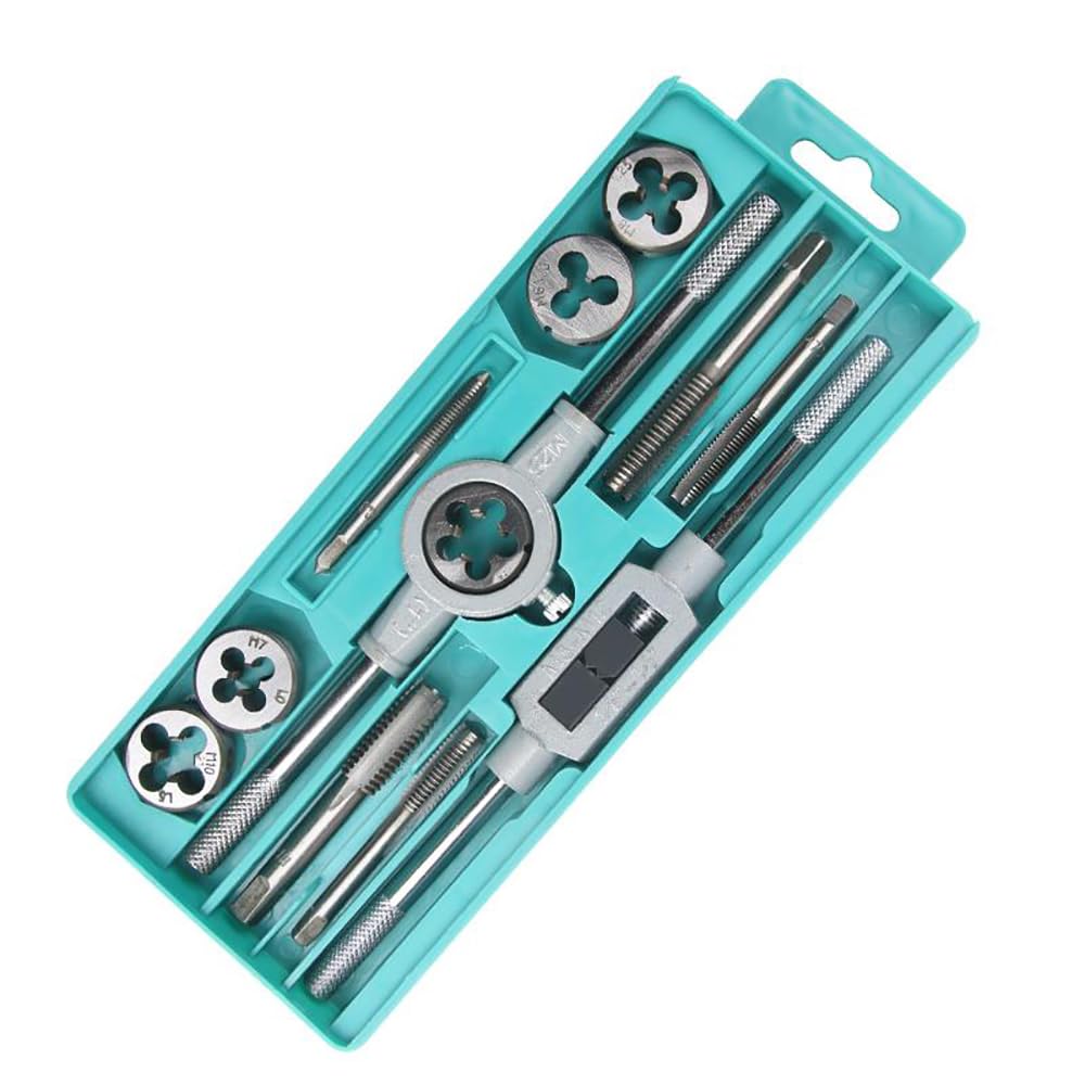 NewShark Upgrade Your DIY Toolkit With This Hand Tap And Die Set - M3-M12 Screw Thread Plugs Straight Taper Reamer Tools (B0D9LJR3RS) Amazon Price History, Amazon Price Tracker