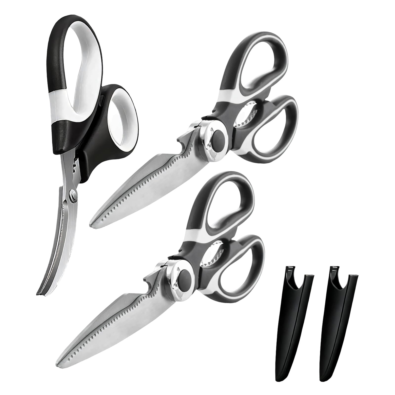 ZEPFJHE 2.5mm Thick Culinary Scissors with Ergonomic Handle Kitchen Shears for Seafood and Poultry Cooking Strong Cooking Scissors