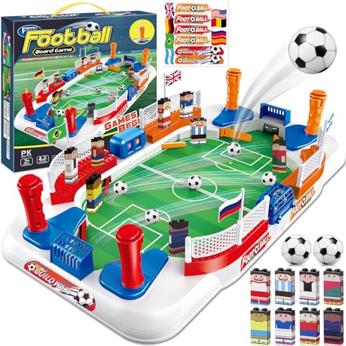 Soccer Board Game for Kids: Mini Foosball Table Game with Figures- Interactive Soccer Gifts Toys for 3 4 5 6 7 8-12 Year Old Boys Indoor Family Party,Perfect Christmas Birthday Gifts for Kids Age 4-10