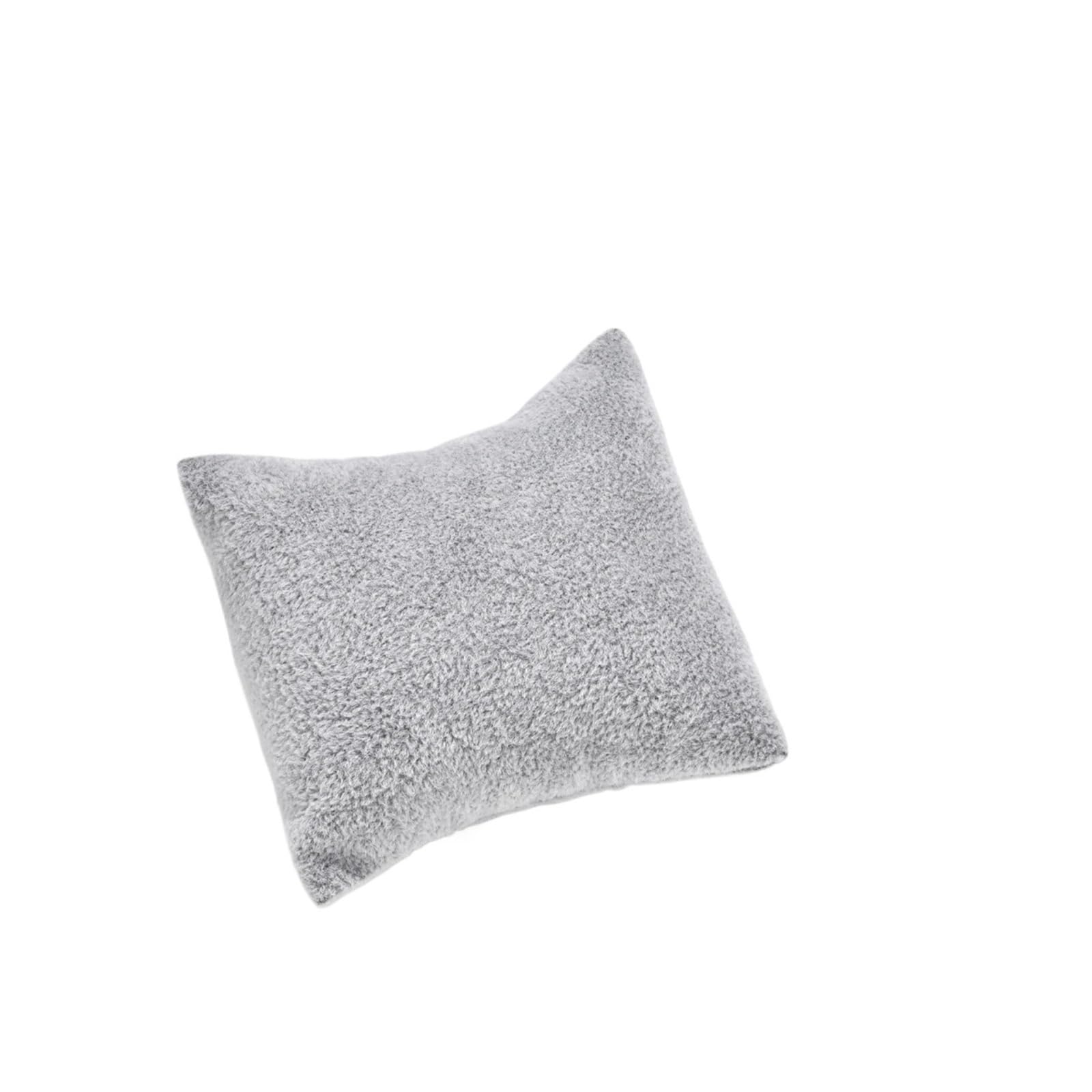 WUYXTO 10pcs Color Velvet/BeigeBlack Linen JewelryDisplay Pillow Stand Bracelet Watch Bangle Organizer Cushion Photography Prop JewelryHolder For Packaging(Square(Grey))