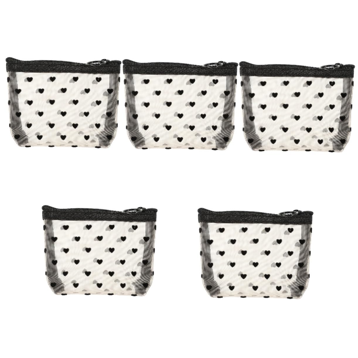 FOMIYES 5sätze Kosmetiktasche Aus Multifunktionale Reiseorganizer Leicht Tragbar Für Make-up Pflegeartikel Und Reisebedarf Mit Schwarzem Punktdesign