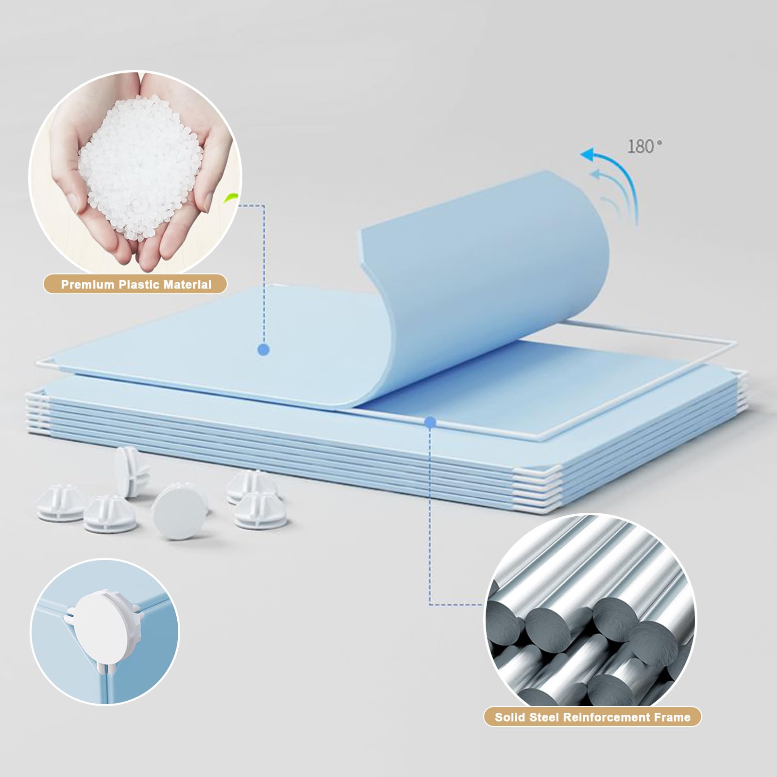 Armadio Bambini Modulare con Sezioni Appendiabiti e Ante in Plastica per Camera Dei Bambini