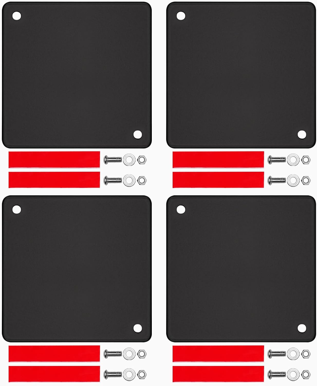 2PCS Self-Adhesive Magnetic Mount Pad, Compatible with Magnetic Mounts of Strobe Beacons, Spot Lights, and Light Bars, Anti-Corrosion Coating