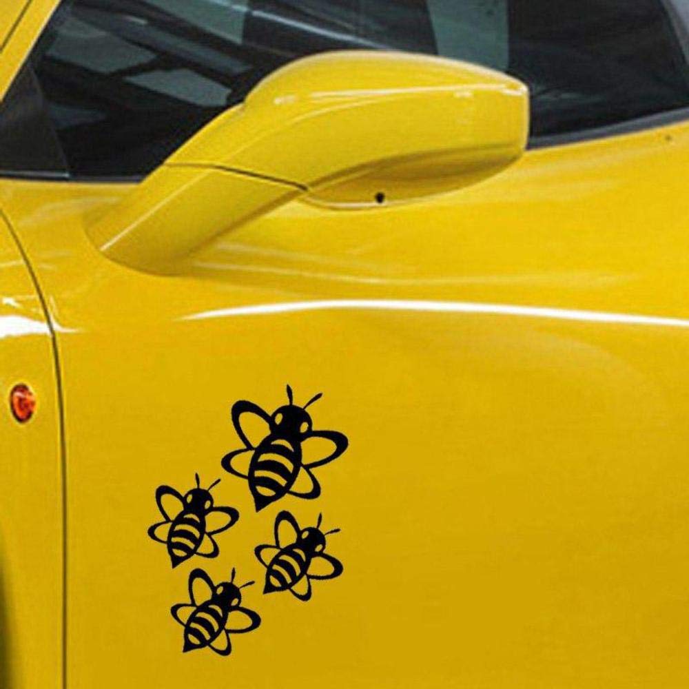 Handmade By Stukk Black Stukk Stickers Flying Bumble Bees Design Fun Window Bumper Vinyl Decal Sticker,,12.7Cm X 18.7Cm