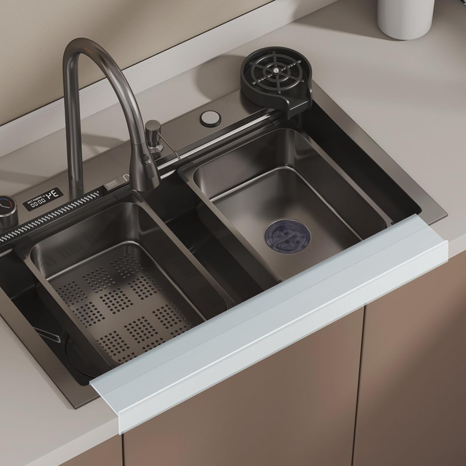 ANZIUS 4" x 28" Silicone Kitchen Sink Edge Protector,Sink Edge Guard