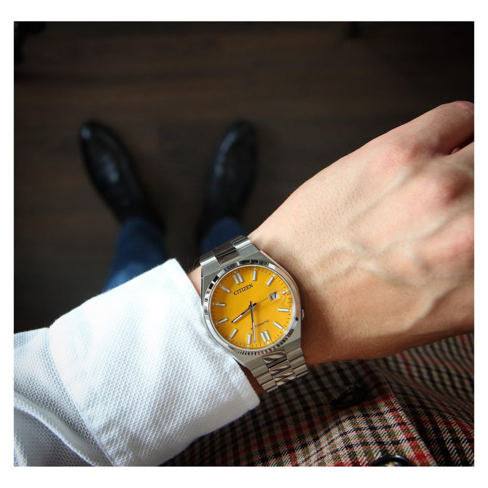 Citizen - Reloj para Hombre, analógico, automático, con Correa de Acero Inoxidable Tsuyosa