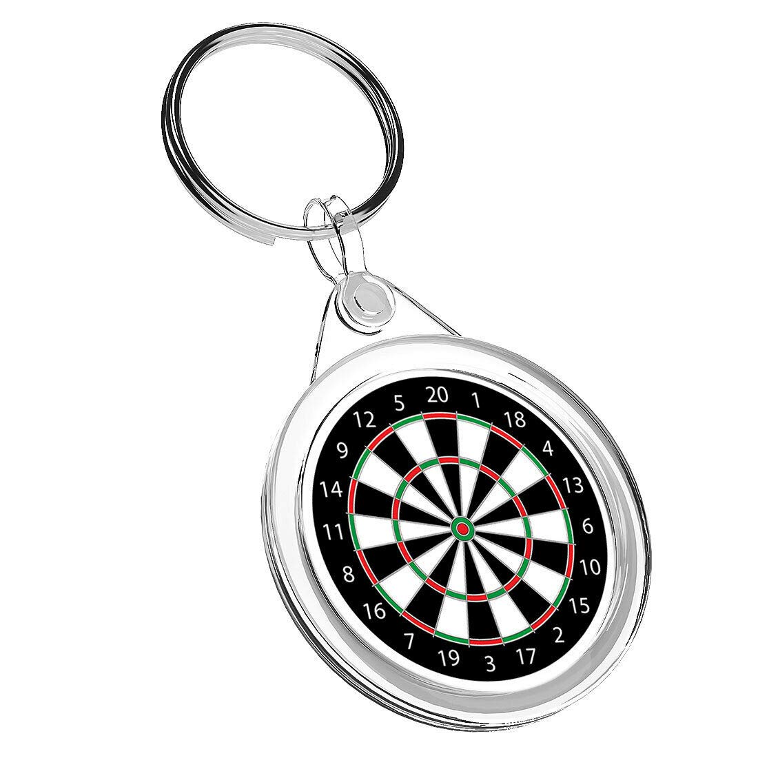 Destination Vinyl Keyrings Unisex Kids Multi 1 X Dart Board Darts Pub Game - Keyring Ir02 Mum Dad Kid Birthday #4643