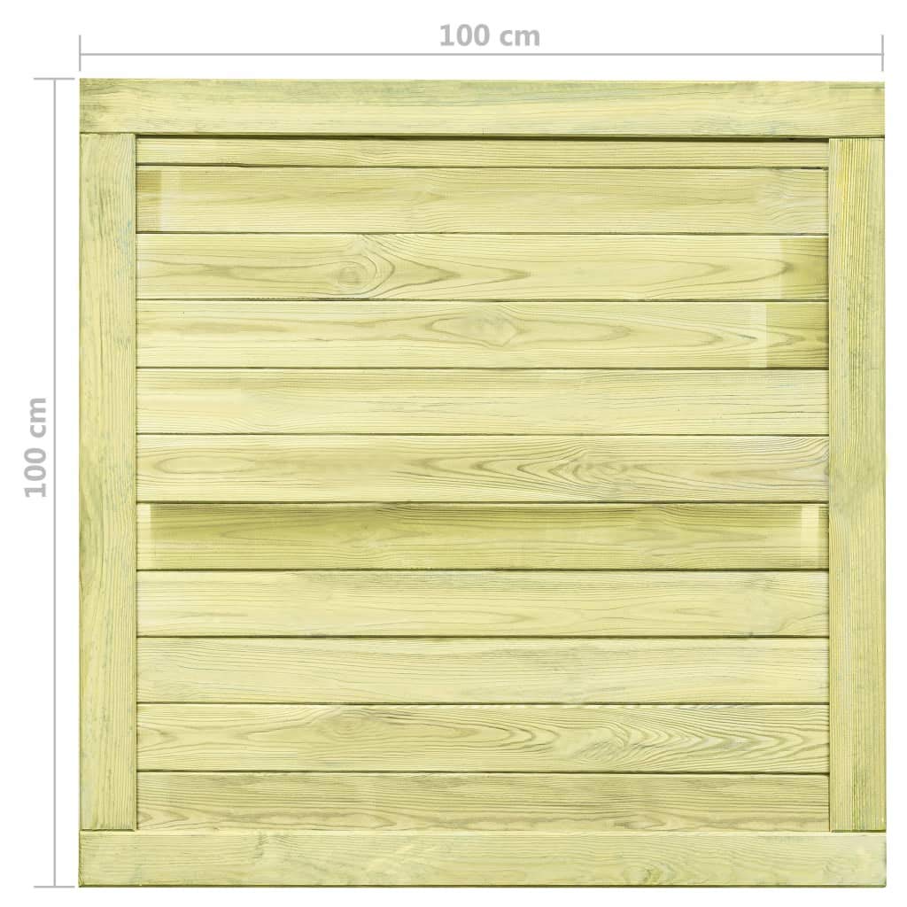 Cancello da giardino in legno di pino massiccio, 100 x 100 cm | Impregnato in autoclave, resistente alle intemperie, fascino rustico, facile da montare con viti