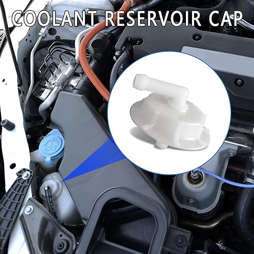 Miniatura 2 de 2PCS 19102-PM5-A00 - Tapa de tanque de desbordamiento de depósito de refrigerante para radiador con junta, tapa de depósito de refrigerante para