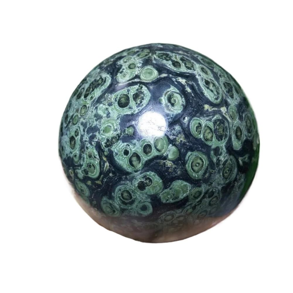 QWZTAEOZA 1pcs 10-12kg Green Peacock Eye Rough Stone Polishing Ball Quartz Crystal Ore