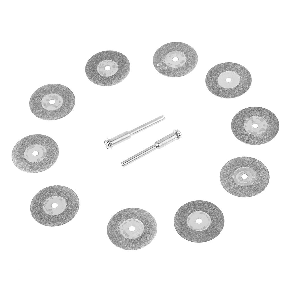 Rotary Burr Set, 30pcs Burs + 10pcs Saw Blades Cutting Discs+2pcs Mandrels Rotary Tools Accessories for Wood Glass Plastic Stone Metal