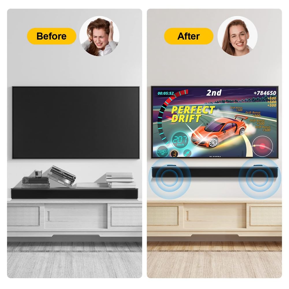 Kqcibz Wall Brackets Universal Soundbar Speaker Mounting Bracket Anti-Drop Wall Shelf Holder 1Set