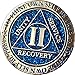 RecoveryChip 2 Year AA Medallion Reflex Blue Glitter Gold Plated Color Chip II