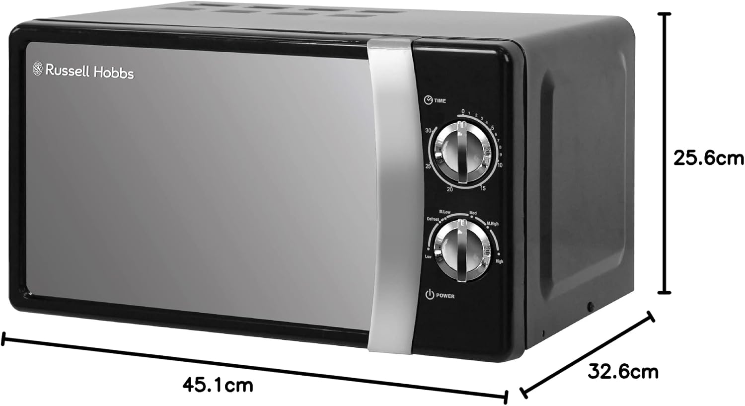 RHMM701B 17 Litre 700 W Black Solo Manual Microwave With 5 Po… thumbnail 10