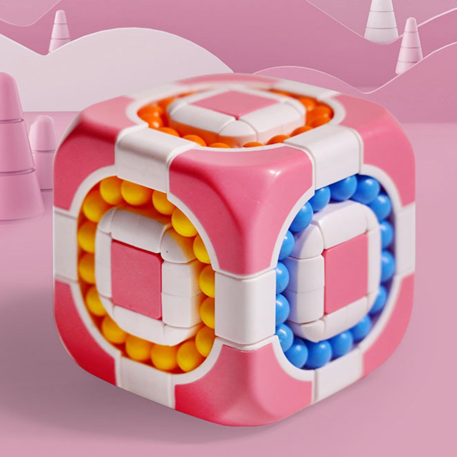 Magic Bean 3D – Puzzle Rotatif Fidget Toys Anti-stress, Cube à Retourner, Pour Enfants Et Adultes – Lot De 2