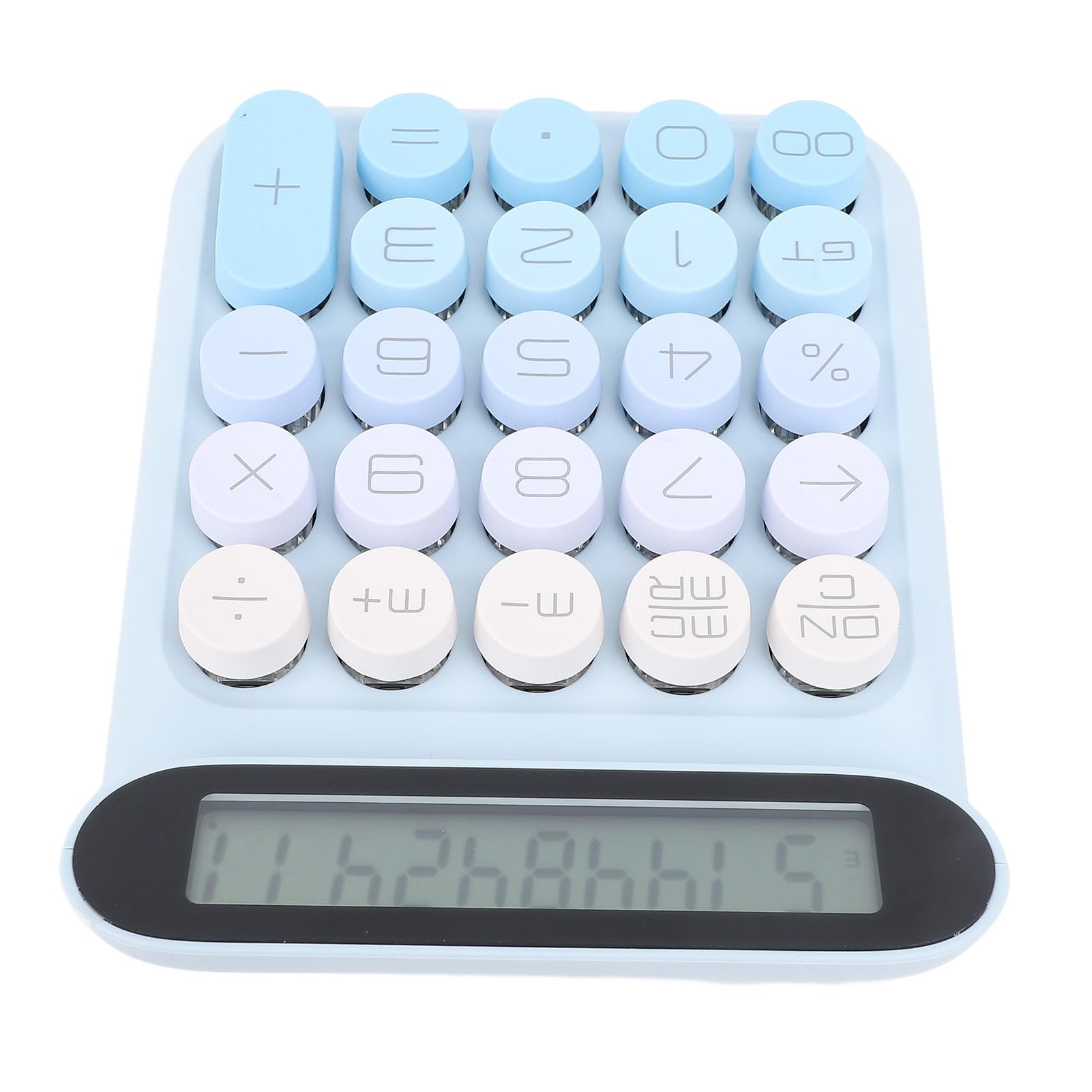 Zunate Calcolatrice da Tavolo con Cuscinetti Antiscivolo e Schermo LCD Ergonomico da 15° per Uso Aziendale e Domestico (BLUE)