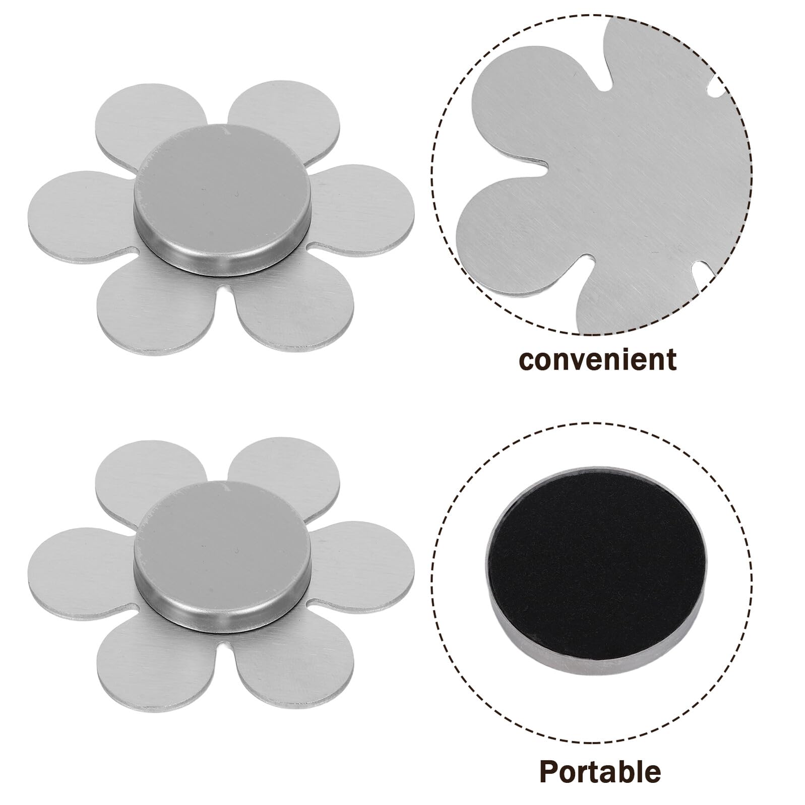 TOYANDONA Magnetische Tischdeckenbeschwerer aus Edelstahl 6,9cm Windfeste Tischgewichte für Outdoor Picknicktische Blütenförmige Gartentischgewichte 10 Stück