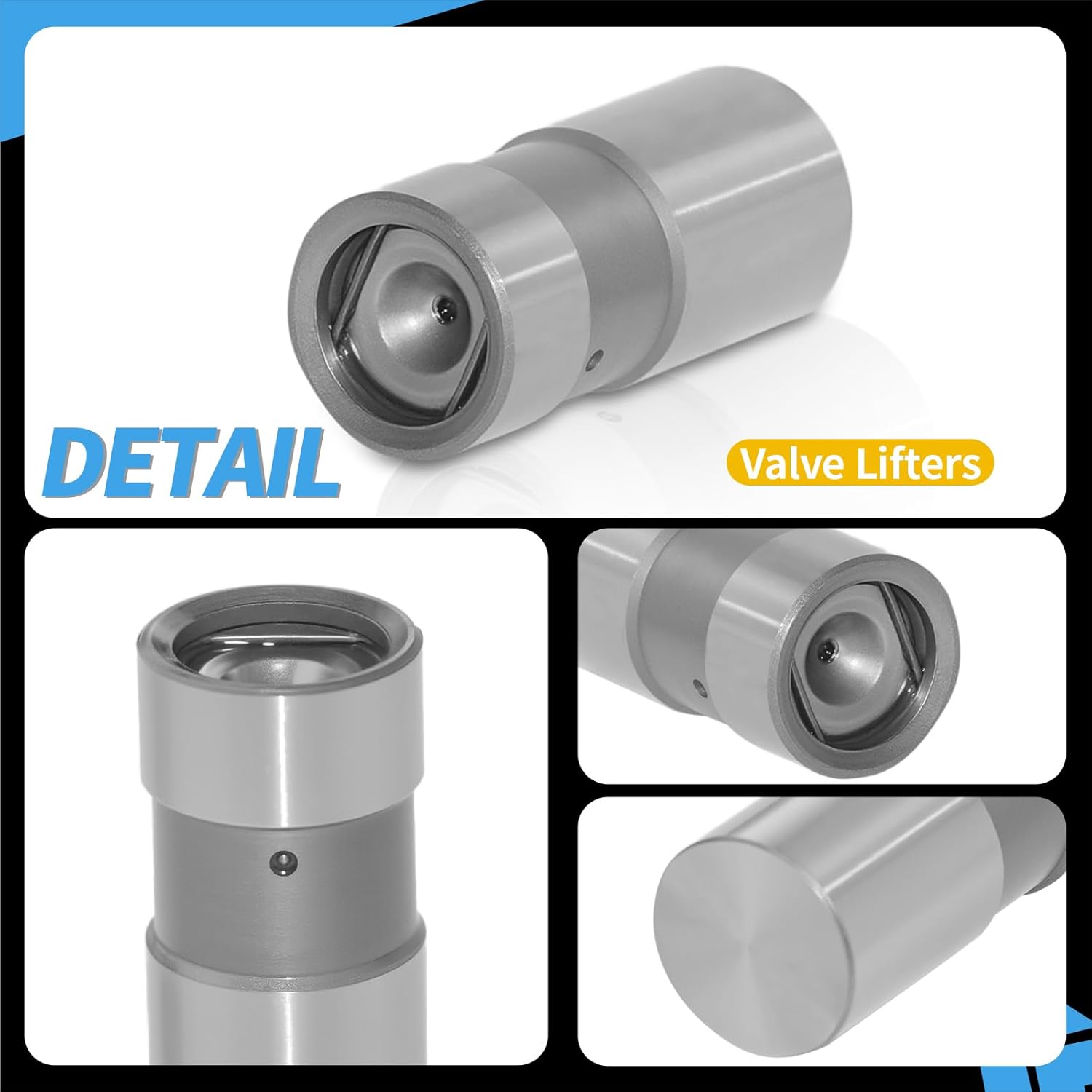 16PCS HT-900 LIF4137 Valves Hydraulic Lifters For 1962-1996 Ford 300 Bronco Country Sedan Squire E-150 E-250 E-350 Econoline Wagon 3.9L 4.3L 4.7L 4.9L 5.0L 6.6L 7.L 7.5L Engine Replace JB-900