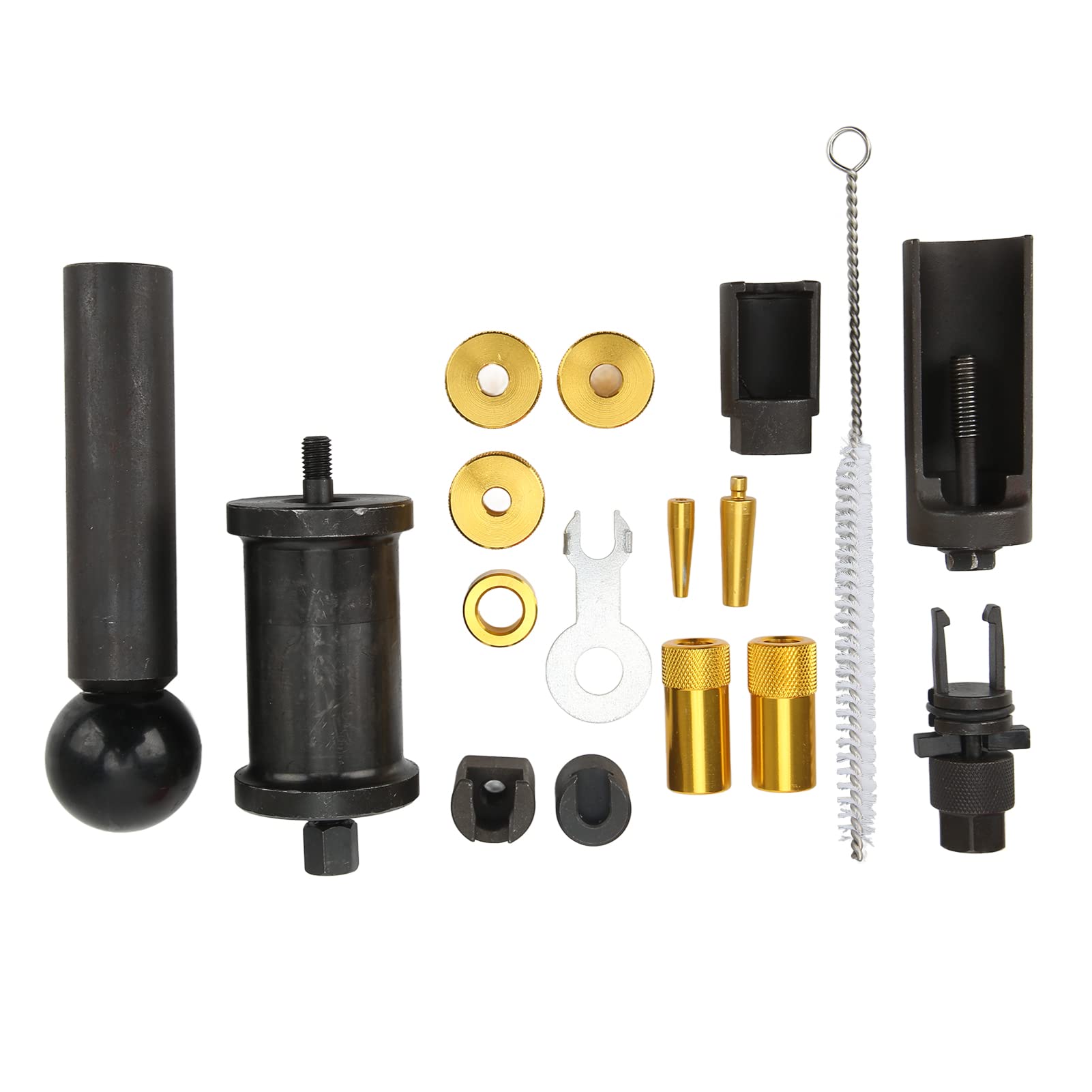 18pcs Injector Puller Remover Installer Tool Injector Removal Puller Set Stable for 1.2 1.4 1.6 1.8 2.0 3.0 3.2 3.6 4.0 Petrol Engine