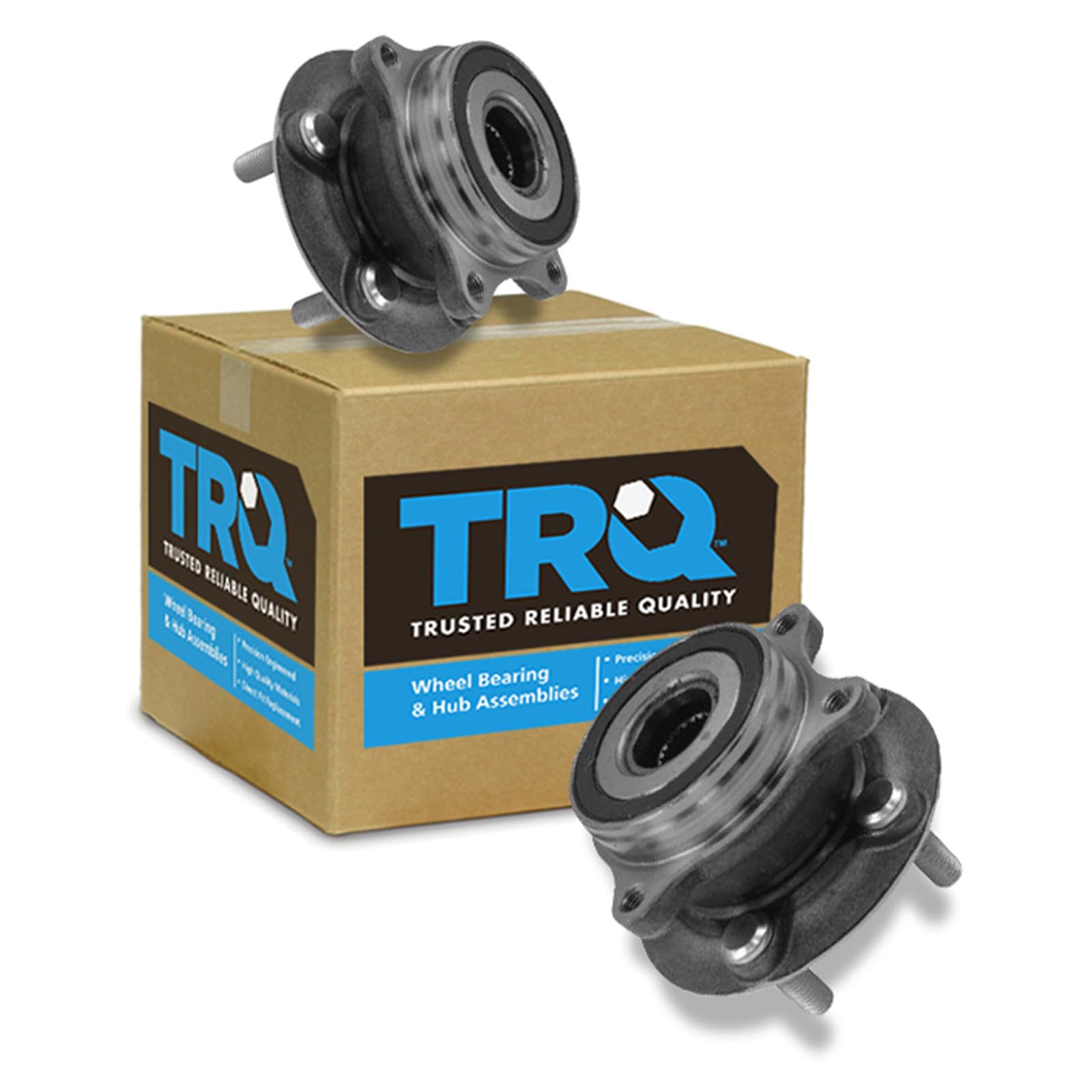 TRQ Front Left and Right Wheel Bearing and Hub Assembly Set 2 Piece