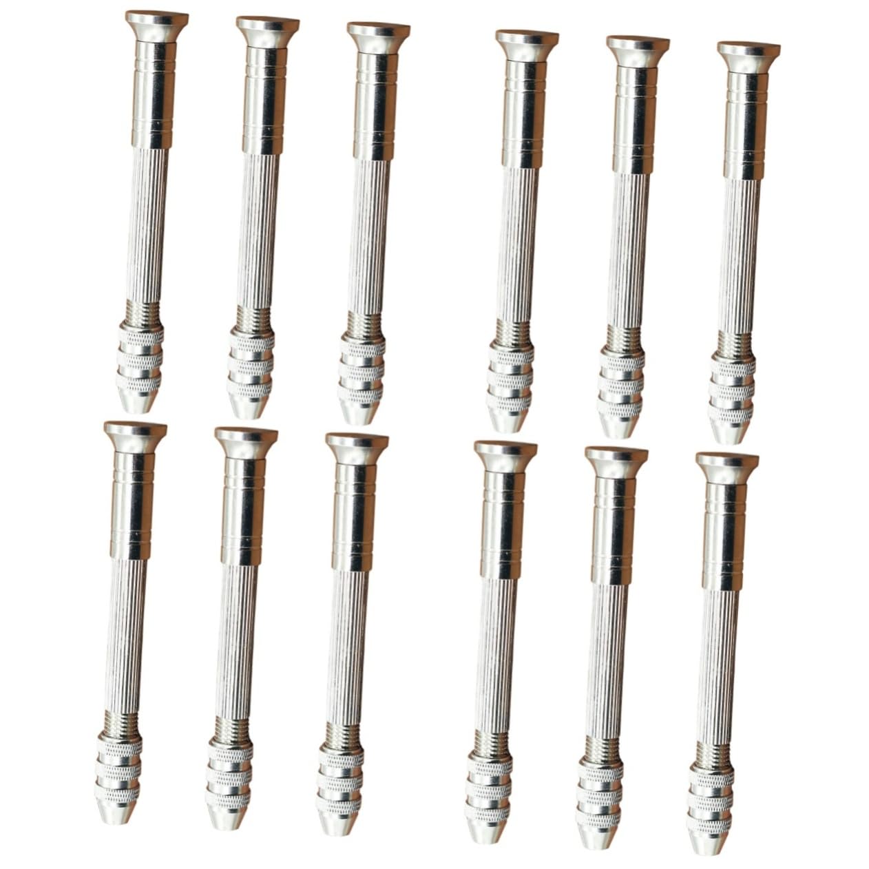 VILLCASE 4sets 3pcs Precision Hand Drill Manual Tool for DIY Projects for Compact Lightweight Easy to Use for Hobbyists and Professionals 3pcs*4