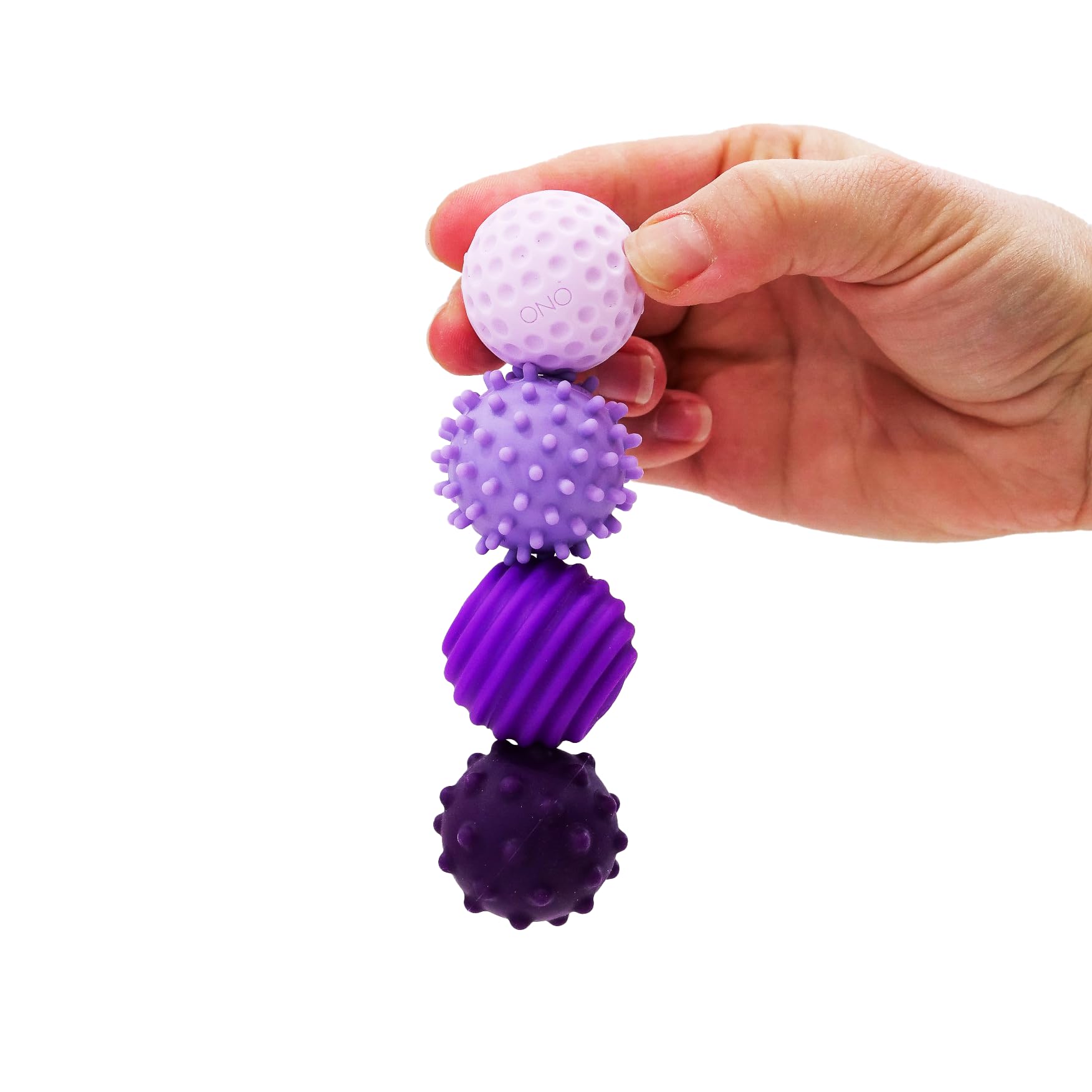ONO Signets - Silicone Magnetic Balls with Textured Dimples, Bumps, and Waves, Lavender