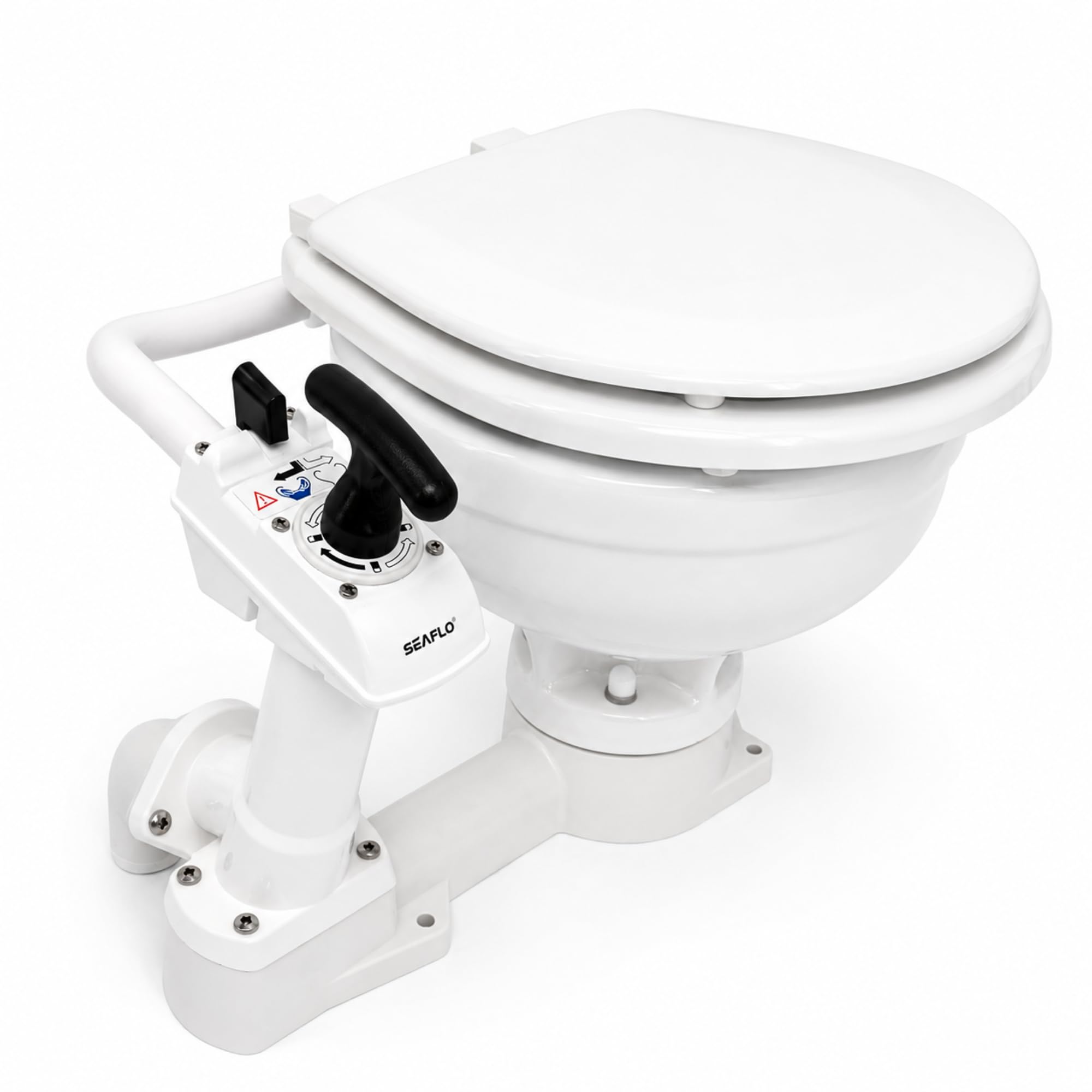 Seaflo White Manually Operated Marine Toilet Boating Head