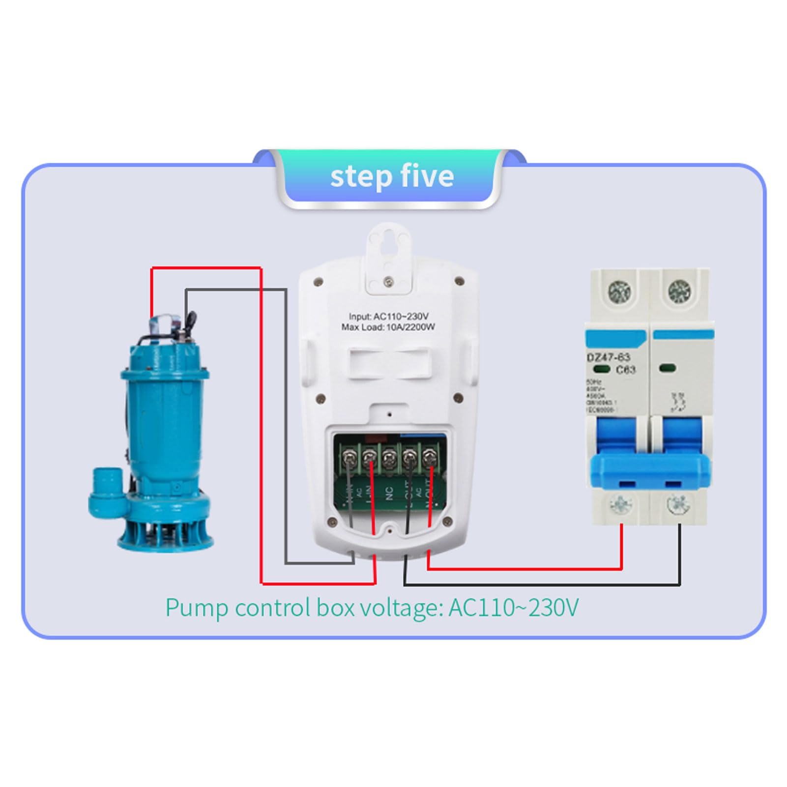 Luocute Sensor de Nivel Ultrasónico AC110-230V | Medidor de nivel de líquido inalámbrico WiFi con carga Solar para tanque de agua, pantalla 3 en 1 alarma alta y baja, caja