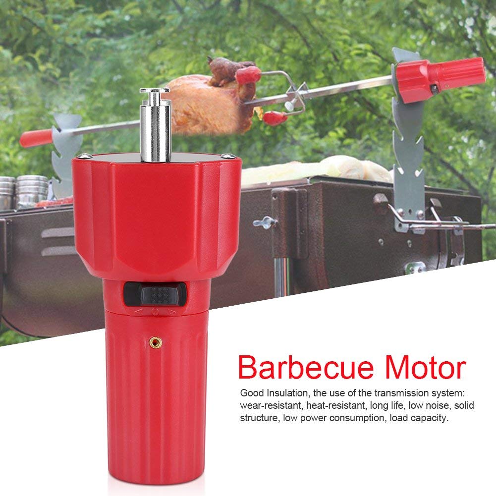 Moteur Grill Rotatif Batterie Barbecue Électrique 1.5 V Solide Construction Barbecue Grill Rotateur Moteur Titulaire Roast Support Accessoire Rouge